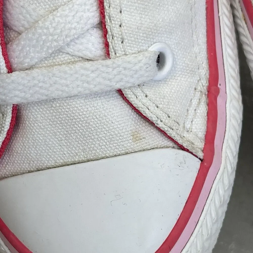 Converse All Star Girls Youth 4 Chuck Taylor‎ Low Top Sneakers White/ Rainbow